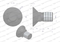 Śruba kpl. płużna podsadzana D 608 M12x25 mm kl.10.9 Waryński ( sprzedawane po 25 )-67713