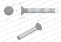 Śruba kpl. płużna podsadzana D 608 M12x85 mm kl.10.9 Waryński ( sprzedawane po 25 )-67773