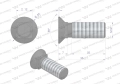 Śruba kpl. płużna podsadzana M12x35 mm kl.8.8 Waryński ( sprzedawane po 25 )-72933