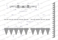 Listwa nożowa kosy bocznej do rzepaku Waryński-87711