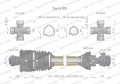Wał przegubowo-teleskopowy 1450-2055mm 830Nm szerokokątny dr. st. sprzęgło z kołkiem Z21 2500 Nm CE 2020 seria 6R Waryński-81301