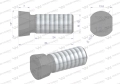 Śruba płużna oval z dwóch stron ścięta M12x34 mm kl.12.9 zastosowanie Kverneland Waryński M12X34OV2KV ( sprzedawane po 10kg )-85291