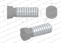 Śruba płużna oval z dwóch stron ścięta M12x38 mm kl.12.9 zastosowanie Kverneland Waryński M12X38OV2KV ( sprzedawane po 10kg )-85293