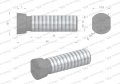 Śruba kpl. płużna oval z dwóch stron ścięta M12x45 mm kl.12.9 zastosowanie Kverneland Waryński M12X45OV2KV ( sprzedawane po 25 )-66988
