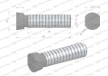 Śruba kpl. płużna oval z dwóch stron ścięta M12x50 mm kl.12.9 zastosowanie Kverneland Waryński M12X50OV2KV ( sprzedawane po 25 )-66993