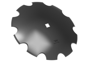 Talerz uzębiony Z-10 fi 610 otwór 35x35 grubość 6 mm stal borowa WARYŃSKI R