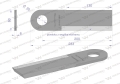 Nóż przystawki do kukurydzy napawany 233x60x6 otwór 30mm zastosowanie New Holland 84496574 47731406 WARYŃSKI-90132