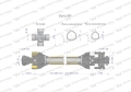 Wał przegubowo-teleskopowy 660-960mm 1240Nm sprzęgło cierne 1700Nm CE 2020 seria 8R Waryński-80256