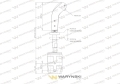 Joystick pod linki zakończone widełkami z 1 przełącznikiem (z przyciskiem na widełki IP-6029. JOYSTIKW) Waryński-74049