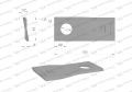 Nóż. nożyk kosiarka lewy 100x40x3mm otwór 19 zastosowanie 580290966 BCS Sipma WARYŃSKI ( sprzedawane po 25 )-71446
