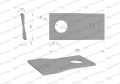 Nóż. nożyk kosiarka lewy 100x48x3mm otwór 23 zastosowanie T683L Mortl WARYŃSKI ( sprzedawane po 25 )-71310