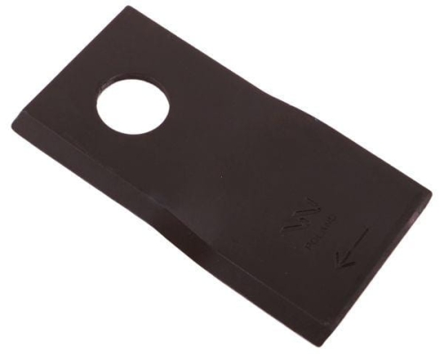 Nóż. nożyk kosiarka prawy 100x48x3mm otwór 19 zastosowanie 570418 Niemeyer WARYŃSKI ( sprzedawane po 25 )-71501