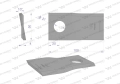 Nóż. nożyk kosiarka lewy 100X50X4mm otwór 21 zastosowanie RS100 Samasz WARYŃSKI ( sprzedawane po 25 )-71678