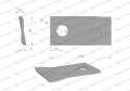 Nóż. nożyk kosiarka lewy 102x48x4mm otwór 19 zastosowanie 570447 Niemeyer WARYŃSKI ( sprzedawane po 25 )-71354