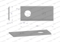 Nóż, nożyk kosiarka 105X47X3mm otwór 21 zastosowanie CM15 PZ Vicon Kverneland WARYŃSKI ( sprzedawane po 25 )-71386
