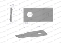 Nóż. nożyk kosiarka prawy 105x48x4mm otwór 19 zastosowanie 9492422 Claas WARYŃSKI ( sprzedawane po 25 )-71382