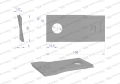Nóż. nożyk kosiarka lewy 106x48x4mm otwór 19 zastosowanie 153967201 SIP WARYŃSKI ( sprzedawane po 25 )-71490