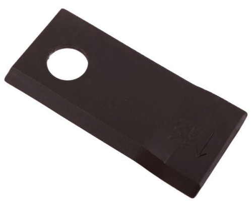 Nóż. nożyk kosiarka prawy 106x48x4mm otwór 19 zastosowanie 570444 Niemeyer WARYŃSKI ( sprzedawane po 25 )-71391