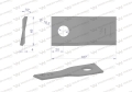 Nóż. nożyk kosiarka prawy 107x48x4mm otwór 18.5 zastosowanie 90261560 99361560 Vicon WARYŃSKI ( sprzedawane po 25 )-71460