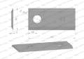 Nóż, nożyk kosiarka 107X50X4mm otwór 18.25 zastosowanie XD 570 PZ Vicon Kverneland WARYŃSKI ( sprzedawane po 25 )-72245