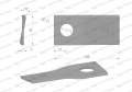 Nóż. nożyk kosiarka prawy 108X50X3mm otwór 21 zastosowanie RF 108/3 Famarol WARYŃSKI ( sprzedawane po 25 )-71662