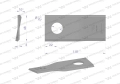 Nóż. nożyk kosiarka prawy 110x48x3mm otwór 21 zastosowanie 108P Galfre WARYŃSKI ( sprzedawane po 25 )-71682