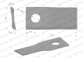 Nóż. nożyk kosiarka 110X49X4X19.5 prawy zastosowanie RS110L Sipma WARYŃSKI ( sprzedawane po 25 )-88680