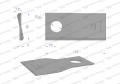 Nóż. nożyk kosiarka lewy 110x50x3mm otwór 21 zastosowanie 4047016 Galfre WARYŃSKI ( sprzedawane po 25 )-71704
