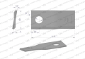 Nóż. nożyk kosiarka prawy 112x48x4mm otwór 19 zastosowanie 123707 134308 Fella WARYŃSKI ( sprzedawane po 25 )-71408