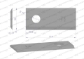 Nóż, nożyk kosiarka 114X48X4mm otwór 19 zastosowanie 1380-0027 JF-Stoll WARYŃSKI ( sprzedawane po 25 )-71380