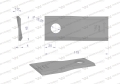 Nóż. nożyk kosiarka lewy 115x45x4mm otwór 18.25 zastosowanie 55906000 CC23499 Kuhn WARYŃSKI ( sprzedawane po 25 )-71304