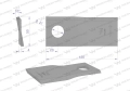 Nóż. nożyk kosiarka lewy 120X50X4mm otwór 21 zastosowanie RF 120/4 Pronar WARYŃSKI ( sprzedawane po 25 )-71684