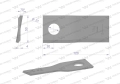 Nóż. nożyk kosiarka prawy 120X50X4mm otwór 21 zastosowanie RF 120/4 Pronar WARYŃSKI ( sprzedawane po 25 )-71670