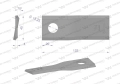 Nóż. nożyk kosiarka prawy 122x46x4mm otwór 18.25 zastosowanie 56451300 Kuhn WARYŃSKI ( sprzedawane po 25 )-71436