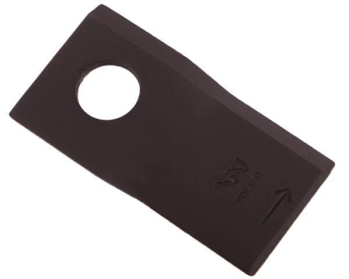 Nóż. nożyk kosiarka lewy 90x48x4mm otwór 19 zastosowanie 1448251 Krone WARYŃSKI ( sprzedawane po 25 )-71463