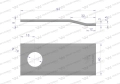 Nóż. nożyk kosiarka gięty 94X40X3mm otwór 19 zastosowanie Deutz Fahr 94/P 1101701015322 WARYŃSKI ( sprzedawane po 25 )-71620
