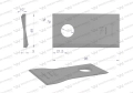 Nóż. nożyk kosiarka lewy 96x48x3mm otwór 19 zastosowanie 434979 Pottinger WARYŃSKI ( sprzedawane po 25 )-71442