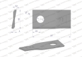 Nóż. nożyk kosiarka prawy 97x48x4mm otwór 19 zastosowanie 13800024 JF-Stoll WARYŃSKI ( sprzedawane po 25 )-71504