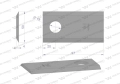 Nóż. nożyk kosiarka 97X50X4mm otwór 19 zastosowanie 1380-0025 JF-Stoll WARYŃSKI ( sprzedawane po 25 )-71334