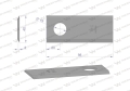 Nóż. nożyk kosiarka 98X40X3mm otwór 19 zastosowanie 58029045 BCS WARYŃSKI ( sprzedawane po 25 )-71328