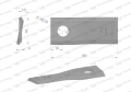Nóż. nożyk kosiarka prawy 98x40x4mm otwór 16.2 zastosowanie DM-305 Claas WARYŃSKI ( sprzedawane po 25 )-71420