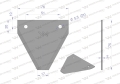 Nóż żniwny 75x76x2mm otwór 5.5 zastosowanie A10/2 FORTSCHRITT WARYŃSKI ( sprzedawane po 25 )-88697