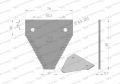 Nóż żniwny 80x76x2.8mm otwór 6.3 zastosowanie 87728905 Case-IH New Holland WARYŃSKI ( sprzedawane po 25 )-71596