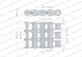 Łańcuch rolkowy 06B-3 (R3 3/8) 5 m Waryński-72570