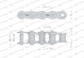 Łańcuch rolkowy 16B-1-82PZ (R1 1) adaptera A1H zastosowanie Rozrzutnik Waryński-68253