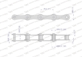 Łańcuch rolkowy L208A-32PZ zastosowanie Claas 678194. 678194.0. 0006781940 Waryński-74488