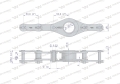 Łańcuch CA650-1 132 ogniw 33 belki zastosowanie Prasa Zwijka WARFAMA Z-543 Waryński-67276