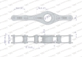 Łańcuch CA650-1 160 ogniw 40 belek zastosowanie Prasa Zwijka Sipma 5276077500 Waryński-67274