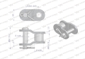 Półogniwo łańcucha P06B-1 (R1 3/8) Waryński ( sprzedawane po 10 )-62286