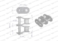 Półogniwo łańcucha P08B-2 (R2 1/2) Waryński ( sprzedawane po 10 )-62291